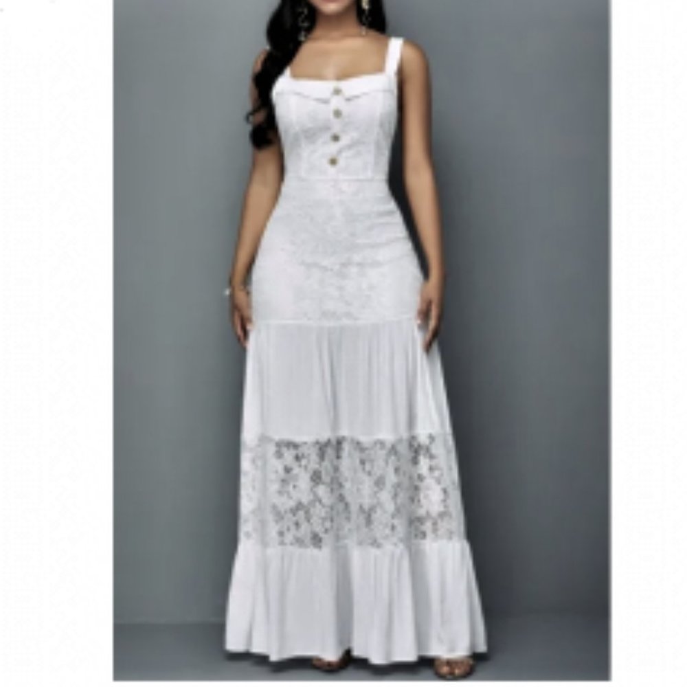WHITELACE MAXI DRESS.